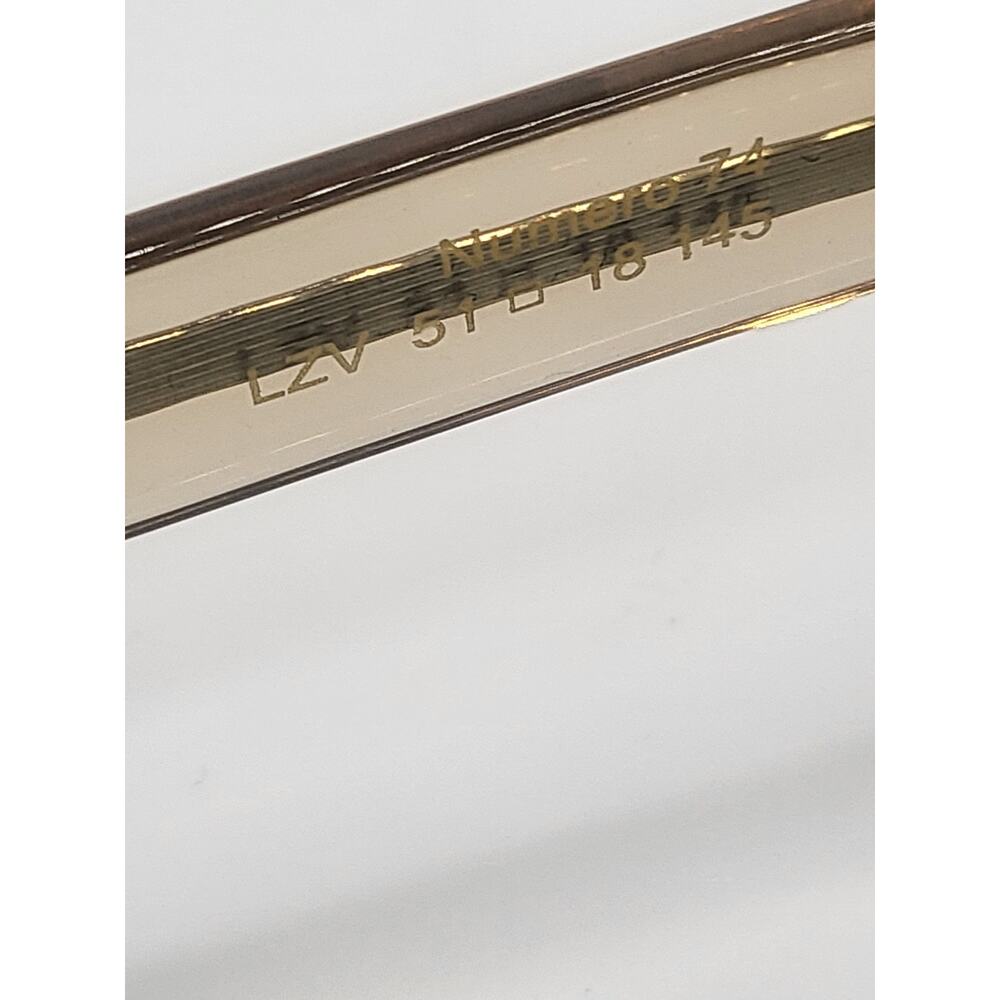RetroSuperFuture Clear Champagne Flat Metal Non-Prescription Eyeglass Tan Frame - Picture 4 of 8